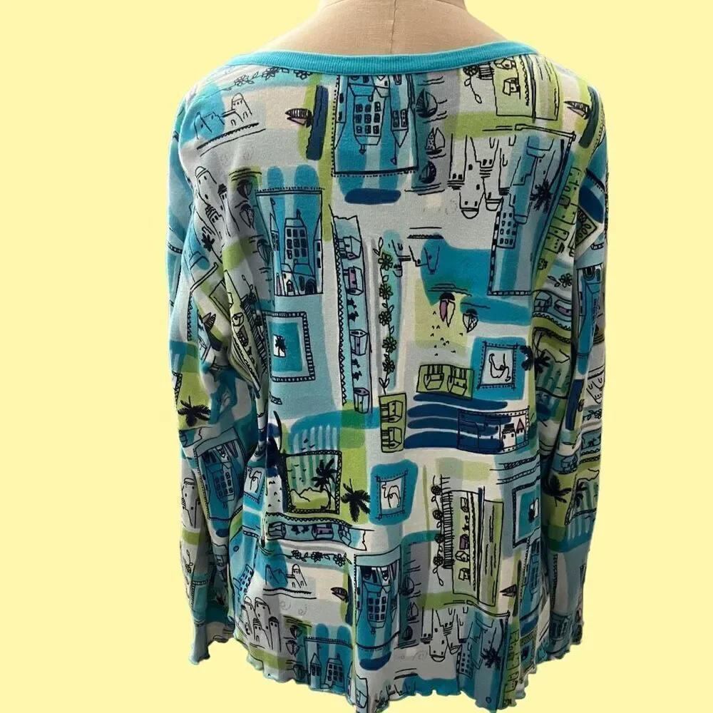 Bila Sweater Jacket - 1/4 Button Front / SZ: 1X / EUC
